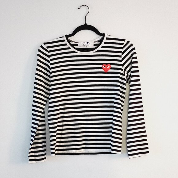 COMME DES GARCONS PLAY striped long sleeve top - Picture 3 of 9